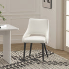 Manhattan Comfort Tremont Modern Vegan Leather Metal Dining Chair in White