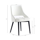 Manhattan Comfort Tremont Modern Vegan Leather Metal Dining Chair in White