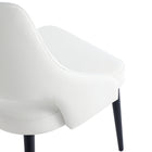 Manhattan Comfort Tremont Modern Vegan Leather Metal Dining Chair in White