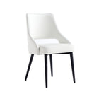 Manhattan Comfort Tremont Modern Vegan Leather Metal Dining Chair in White
