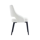 Manhattan Comfort Tremont Modern Vegan Leather Metal Dining Chair in White