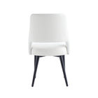 Manhattan Comfort Tremont Modern Vegan Leather Metal Dining Chair in White