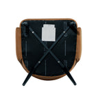 Manhattan Comfort Tremont Modern Vegan Leather Metal Armchair in Saddle