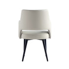 Manhattan Comfort Tremont Modern Vegan Leather Metal Armchair in Stone Gray