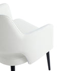 Manhattan Comfort Tremont Modern Vegan Leather Metal Armchair in White