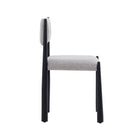Manhattan Comfort Lennor Mid-Century Modern Boucle Metal Side Chair in Champagne - Set of 2