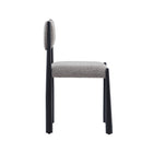 Manhattan Comfort Lennor Mid-Century Modern Boucle Metal Side Chair in Mushroom - Set of 2