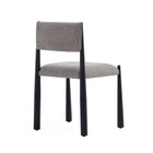Manhattan Comfort Lennor Mid-Century Modern Boucle Metal Side Chair in Mushroom - Set of 2