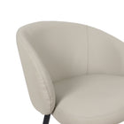 Manhattan Comfort Looma Contemporary Modern Vegan Leather Metal Side Chair in Stone Gray - Set of 2