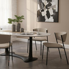 Manhattan Comfort Drift Contemporary Modern Vegan Leather Metal Side Chair in Stone Gray - Set of 4