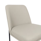 Manhattan Comfort Loft Contemporary Vegan Leather Metal Side Chair in Stone Gray - Set of 2