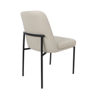 Manhattan Comfort Loft Contemporary Vegan Leather Metal Side Chair in Stone Gray - Set of 2