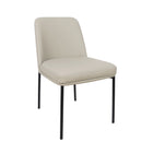 Manhattan Comfort Loft Contemporary Vegan Leather Metal Side Chair in Stone Gray - Set of 2