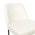 Manhattan Comfort Loft Contemporary Vegan Leather Metal Side Chair in Ivory - Set of 2