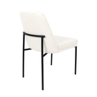 Manhattan Comfort Loft Contemporary Vegan Leather Metal Side Chair in Ivory - Set of 2
