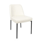 Manhattan Comfort Loft Contemporary Vegan Leather Metal Side Chair in Ivory - Set of 2