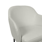 Manhattan Comfort Loft Contemporary Vegan Leather Metal Armchair in Stone Gray - Set of 2