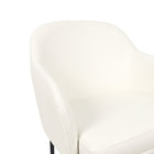 Manhattan Comfort Loft Contemporary Vegan Leather Metal Armchair in Ivory - Set of 2