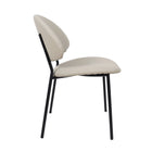Manhattan Comfort Haven Contemporary Modern Vegan Leather Metal Side Chair in Stone Gray - Set of 4