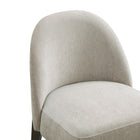 Manhattan Comfort Oslo Contemporary Modern Chenille Wood Side Chair in Taupe - Set of 2