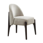 Manhattan Comfort Oslo Contemporary Modern Chenille Wood Side Chair in Taupe - Set of 2