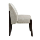 Manhattan Comfort Oslo Contemporary Modern Chenille Wood Side Chair in Taupe - Set of 2