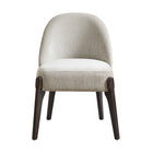 Manhattan Comfort Oslo Contemporary Modern Chenille Wood Side Chair in Taupe - Set of 2