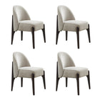 Manhattan Comfort Oslo Contemporary Modern Chenille Wood Side Chair in Taupe - Set of 2