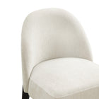 Manhattan Comfort Oslo Contemporary Modern Chenille Wood Side Chair in Cream - Set of 2