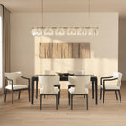 Manhattan Comfort Eloria Mid-Century Modern Chenille Wood Side Chair in Cream - Set of 2