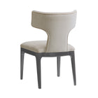Manhattan Comfort Eloria Mid-Century Modern Chenille Wood Side Chair in Taupe - Set of 2