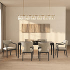 Manhattan Comfort Eloria Mid-Century Modern Chenille Wood Side Chair in Taupe - Set of 2