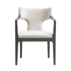 Manhattan Comfort Eloria Mid-Century Modern Chenille Wood Armchair in Cream