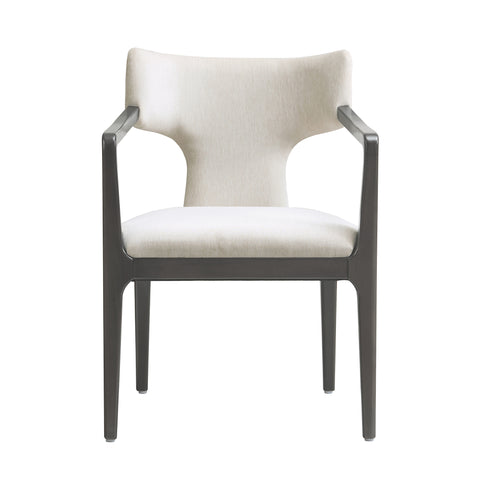 Manhattan Comfort Eloria Mid-Century Modern Chenille Wood Armchair in Cream