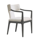 Manhattan Comfort Eloria Mid-Century Modern Chenille Wood Armchair in Cream