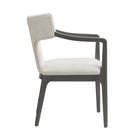 Manhattan Comfort Eloria Mid-Century Modern Chenille Wood Armchair in Cream