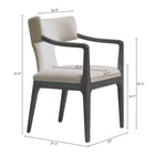 Manhattan Comfort Eloria Mid-Century Modern Chenille Wood Armchair in Taupe