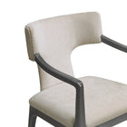 Manhattan Comfort Eloria Mid-Century Modern Chenille Wood Armchair in Taupe