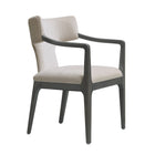 Manhattan Comfort Eloria Mid-Century Modern Chenille Wood Armchair in Taupe