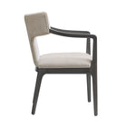 Manhattan Comfort Eloria Mid-Century Modern Chenille Wood Armchair in Taupe