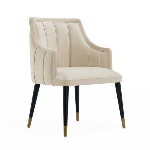 Manhattan Comfort Eda Modern Wood Armchair in Cream