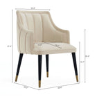 Manhattan Comfort Eda Modern Wood Armchair in Cream
