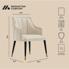 Manhattan Comfort Eda Modern Wood Armchair in Cream