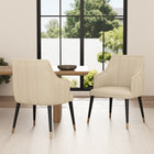 Manhattan Comfort Eda Modern Wood Armchair in Cream