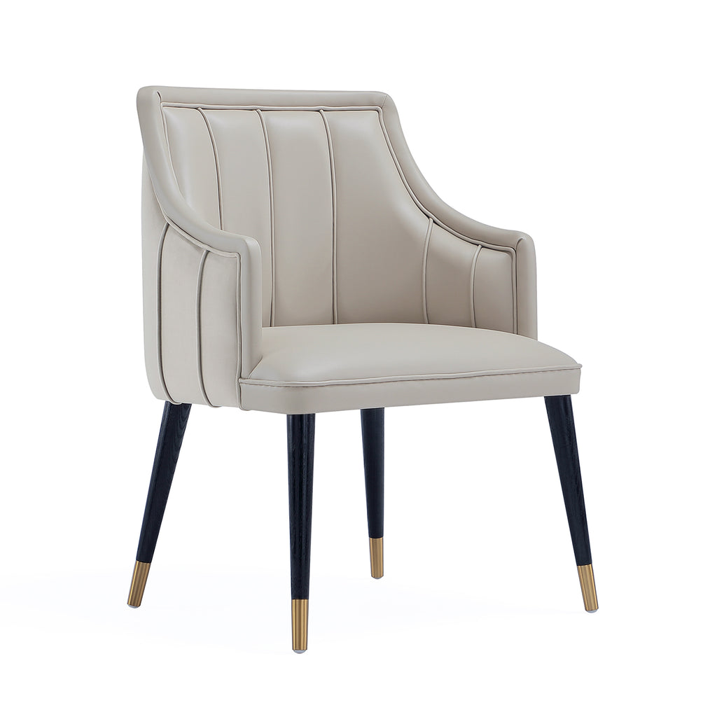 Manhattan Comfort Eda Modern Wood Armchair in Light Gray