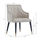 Manhattan Comfort Eda Modern Wood Armchair in Light Gray