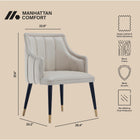 Manhattan Comfort Eda Modern Wood Armchair in Light Gray