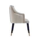 Manhattan Comfort Eda Modern Wood Armchair in Light Gray