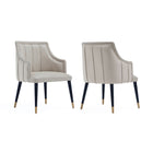 Manhattan Comfort Eda Modern Wood Armchair in Light Gray