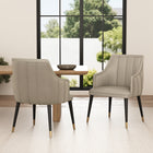 Manhattan Comfort Eda Modern Wood Armchair in Light Gray